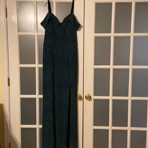 Sparkly green formal dress